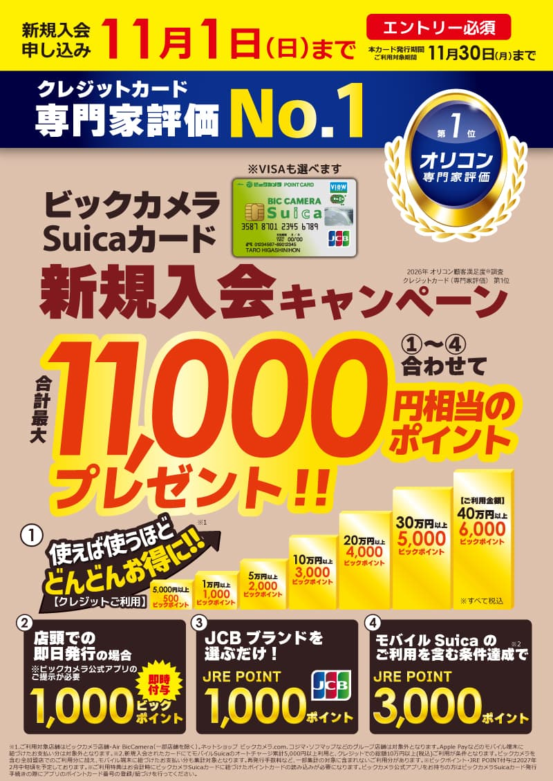ビックカメラSuicaカード キャンペーン画像