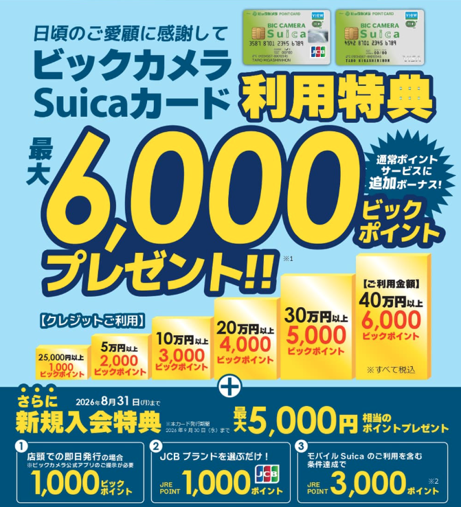 ビックカメラSuicaカード キャンペーン画像